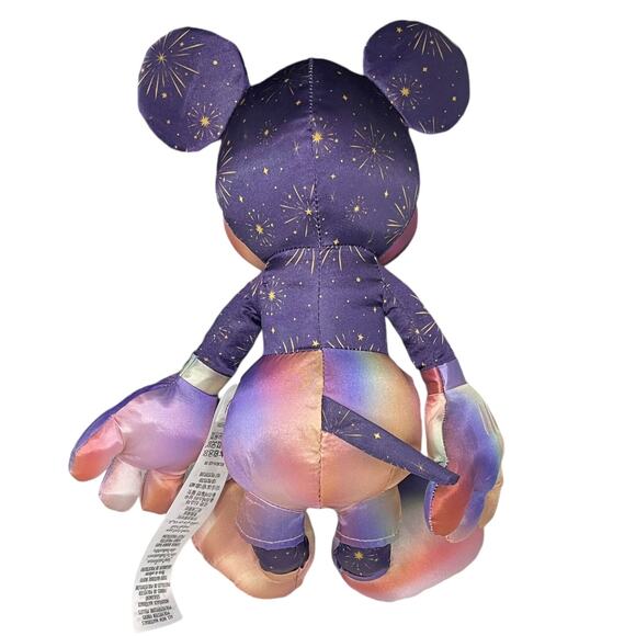 Disney 50th Anniversary Mickey Mouse Plush 14.5" Fireworks Metallic Satin Magic - Picture 2 of 9